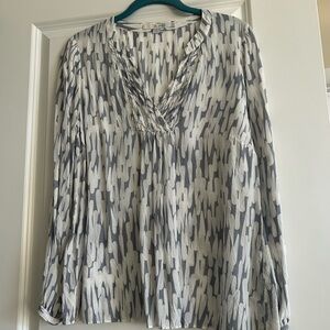 Boho-ish Gray Patterned Women's Top